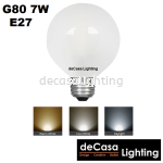 E27 G80 7W LED Frosted Globe Bulb 