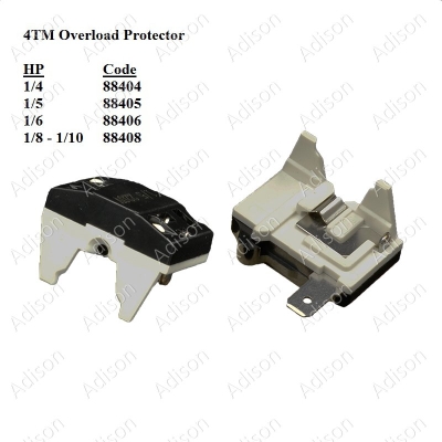 Code: 88405 Overload Protector 4TM 1/5HP