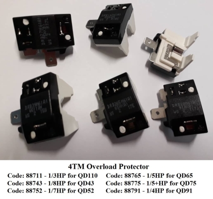 Code: 88711 Overload Protector 4TM 1/3HP QD110