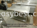 USED:907-561 S/S 3 TIER WORKING TABLE Used-Kitchen Equipments