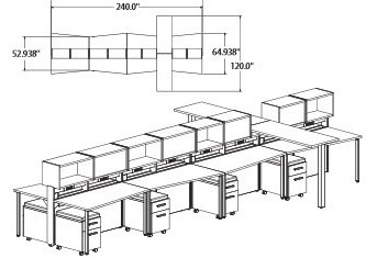 Call centre multiple workstation design