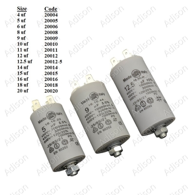 Code: 20015 15 uf Washing Machine Capacitor