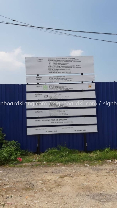  construction board project signboard at Kuala Lumpur