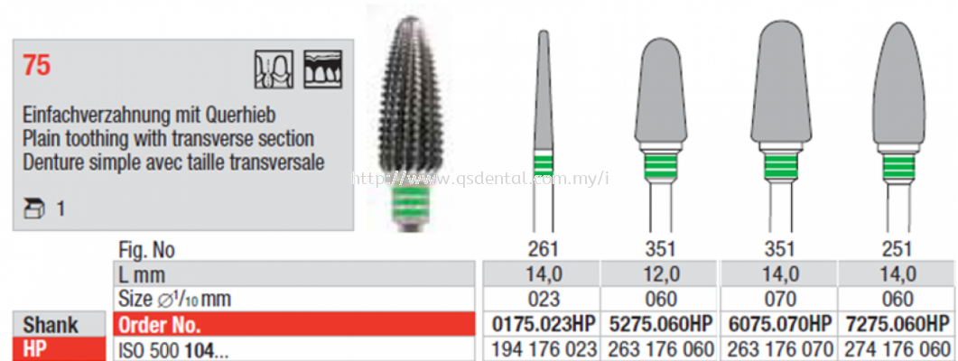 Tungsten Carbide Cutter 75