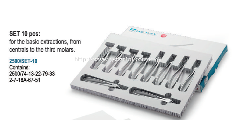  2500/SET-10 Set of Tooth Forceps