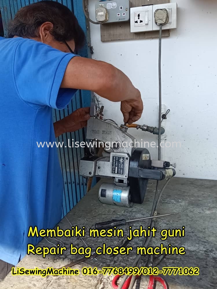 MEMBAIKI MESIN JAHIT GUNI/ REPAIR BAG CLOSER SEWING MACHINE