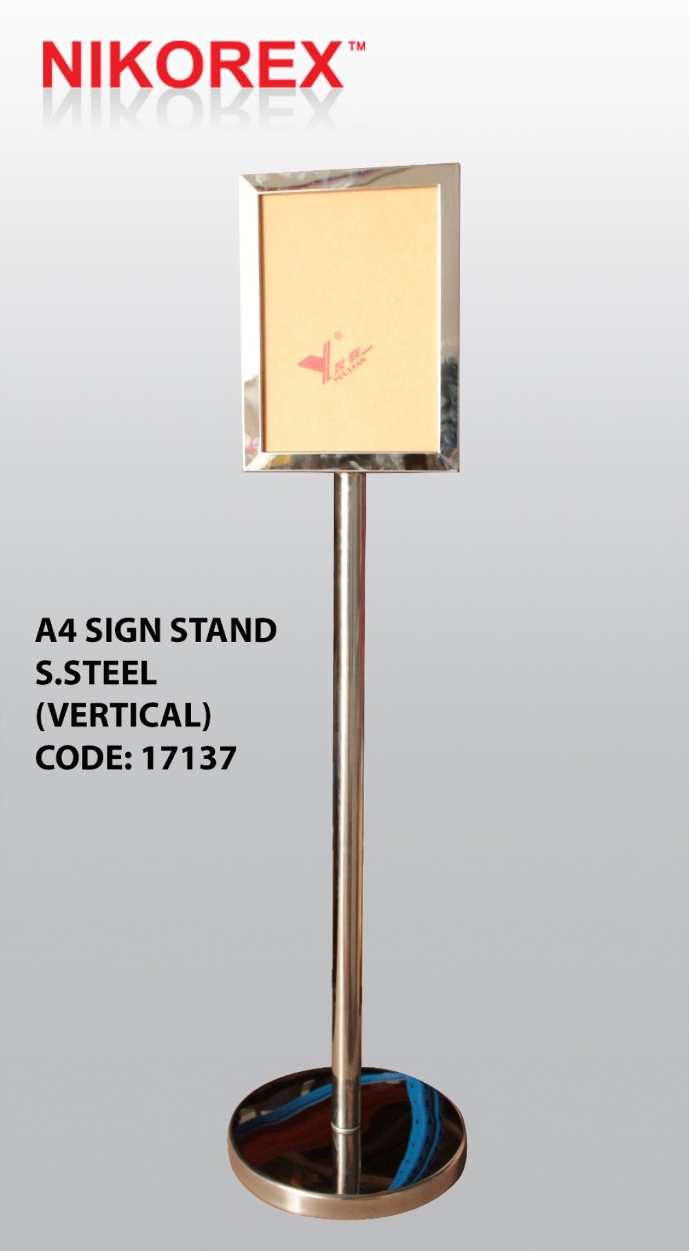 17137 A4 Sign Stand S Steel Vertical Signage Stand Singapore 17137-a4-sign-stand-s-steel-vertical-signage-stand-singapore