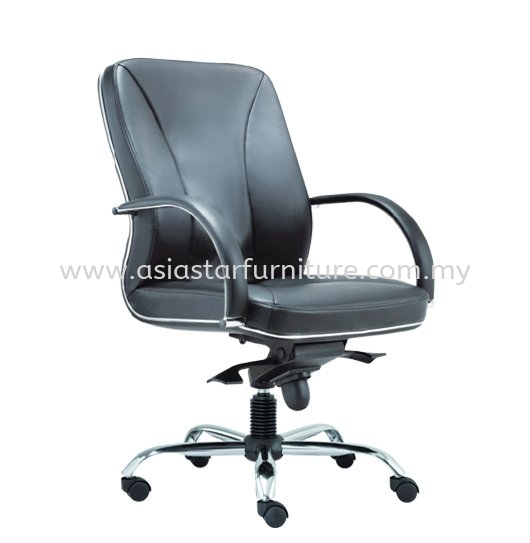 CERIA MEDIUM BACK DIRECTOR CHAIR | LEATHER OFFICE CHAIR BUKIT RAJA SELANGOR