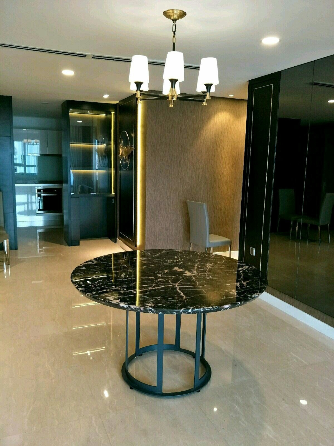 Marble Dining Table & Set Round Marble Dining Table Marble Dining ...