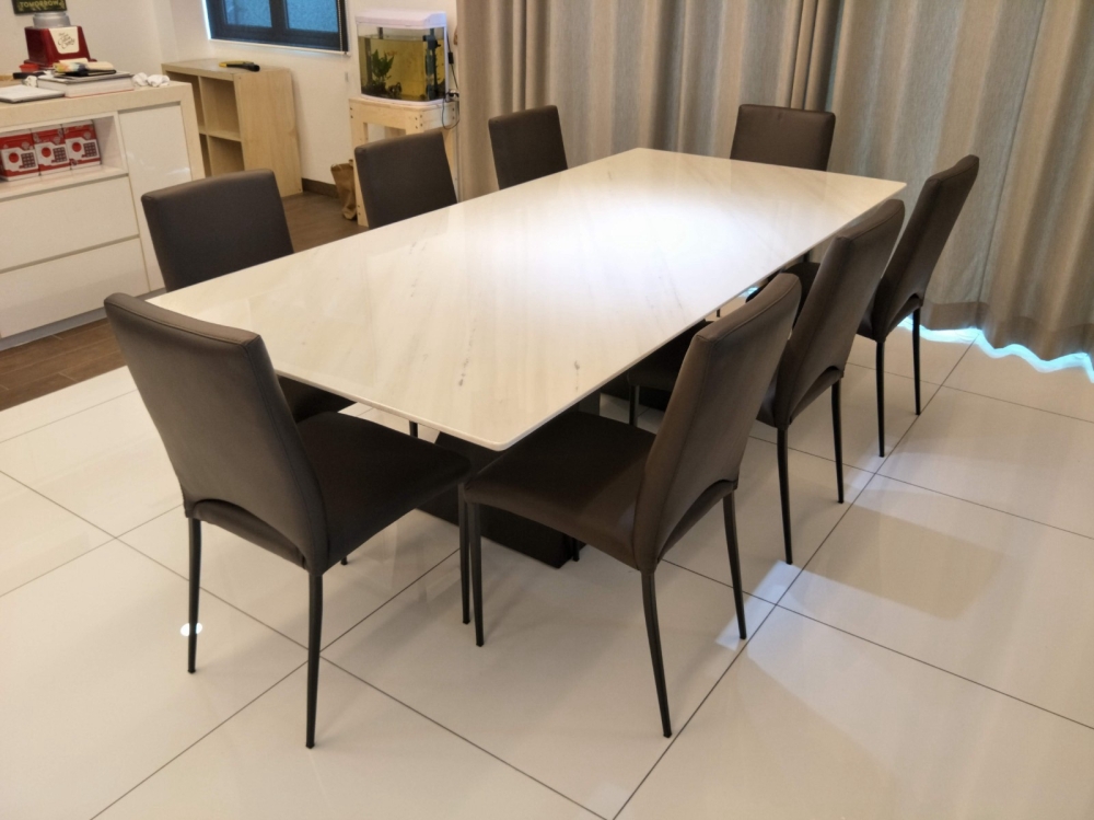Marble Dining Table Reference - Johor Bahru Dining Renovation & Design ...