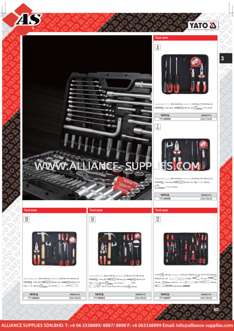 YATO Tool Sets YATO Sockets Sets and Tool Sets YATO