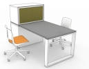 Modern workstation with tall cabinet 3 (3D drawing) Office table Office Workstation