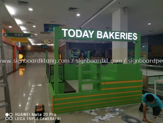 today bakeries 3D led channel box up lettering signage at cheras batu 9 Kuala Lumpur