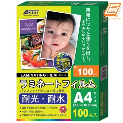 Astar - A4 Laminating Film 220x307mm, 100MIC, 100pcs