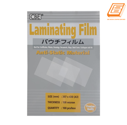 CBE - A3 Laminating Film 307 x 432mm, 100MIC, 100pcs