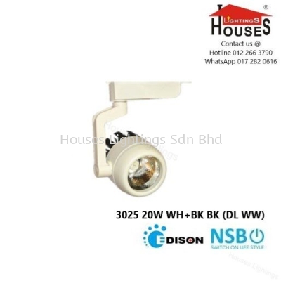 NSB 3025 20W WH+BK BK (DL WW) TRACK LIGHT