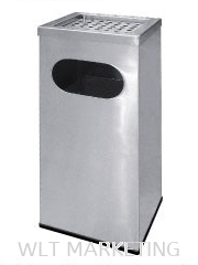 Stainless Steel Rectangular Waste Bin c/w Ashtray Top RAS-122/A