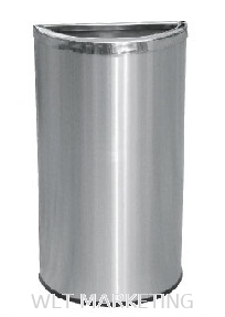 Stainless Steel Semi Round Bin c/w Open Top SRB-055/OT