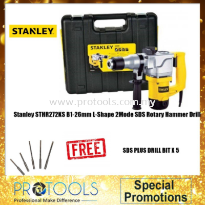 STANLEY STHR272KS-XD 26MM 850W L-SHAPE ROTARY HAMMER