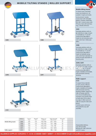 FETRA Mobile Tilting Stands | Roller Support