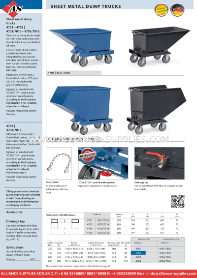 FETRA Sheet Metal Dump Trucks