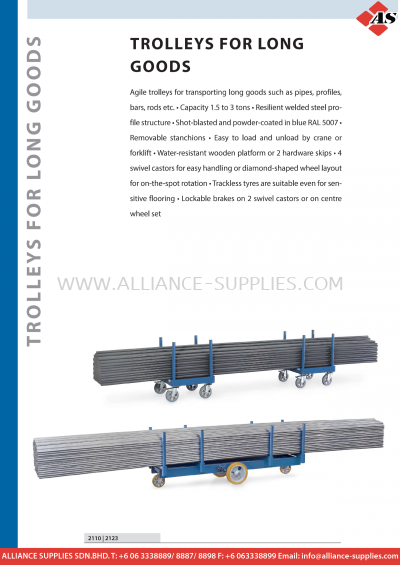 FETRA Trolleys for Long Good / Tubular Steel Trucks