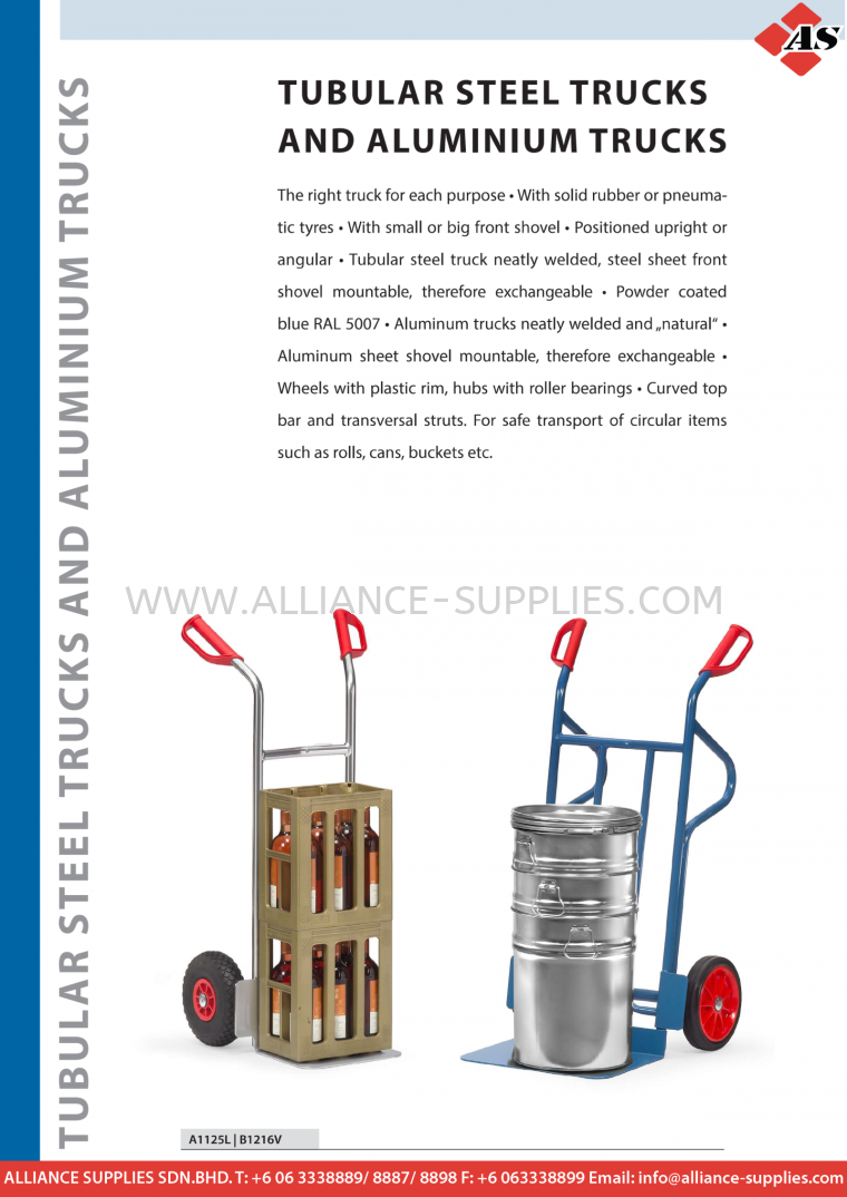 FETRA Tubular Steel Trucks & Aluminium Trucks FETRA Trolley For Long Goods / Tubular Steel Trucks FETRA