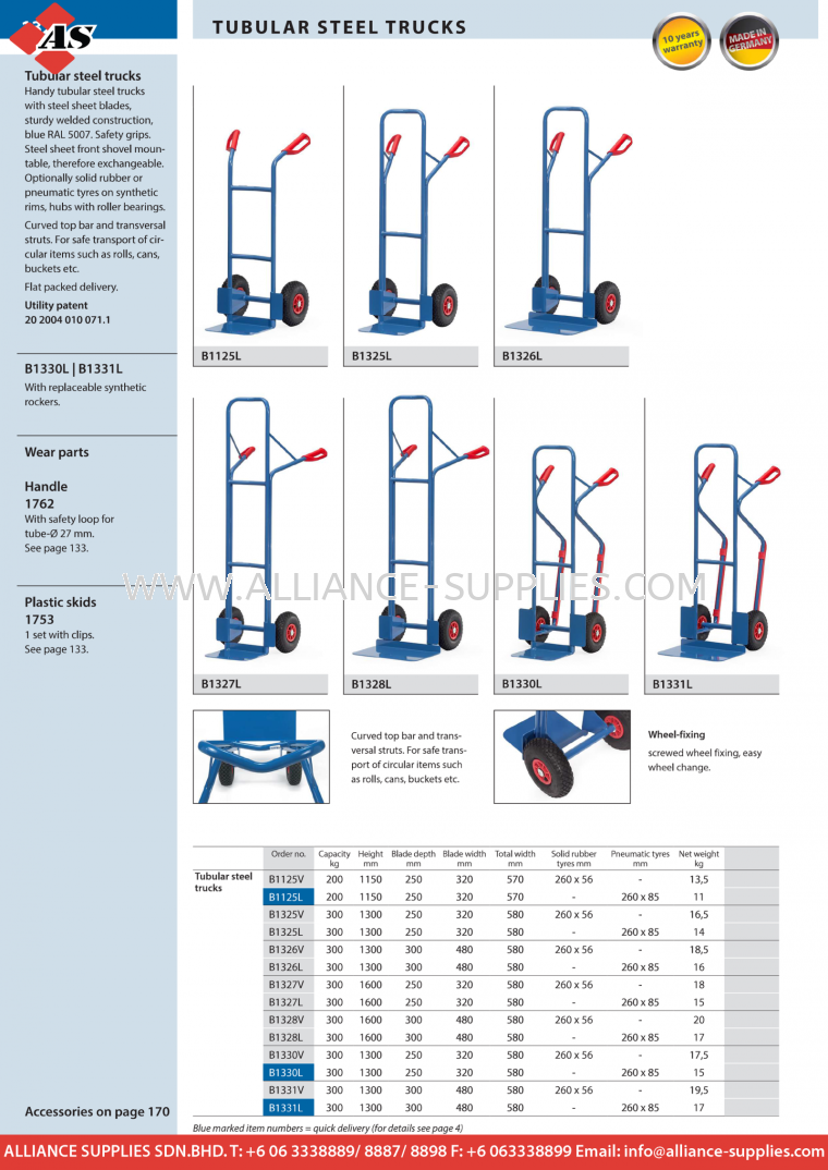 FETRA Aluminium Trucks FETRA Trolley For Long Goods / Tubular Steel Trucks FETRA