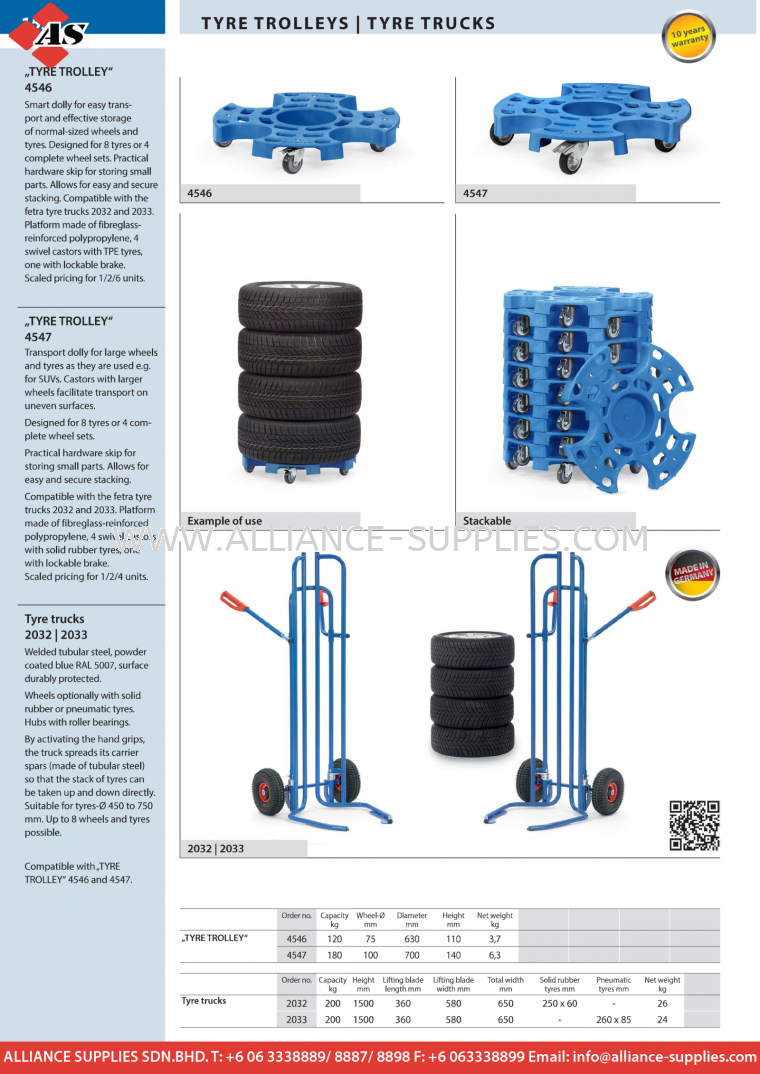 FETRA Tyre Trolleys / Type Trucks FETRA Tyre Transport FETRA