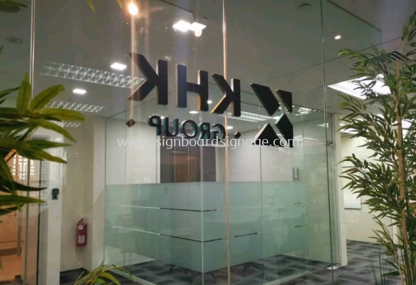 KHK Group 3D Signage On Glass 