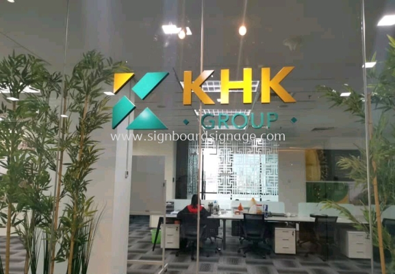KHK Group 3D Signage On Glass 