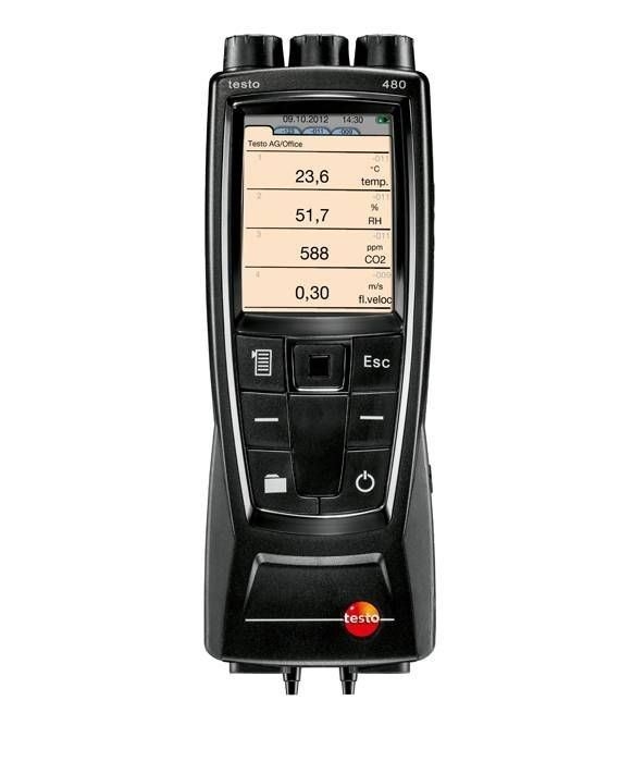testo 480 digital temperature, humidity and air flow meter