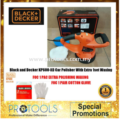 Black and Decker KP600-XD Car Polisher With Extra 1set Wax and polish +1 PAIR COTTON GLOVE