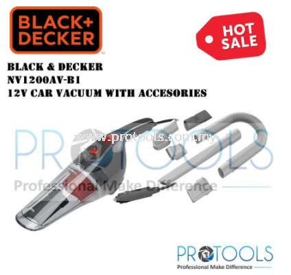 NV1210AV-B1 BLACK & DECKER 12V CAR VACUUM WITH ACCESSORIES