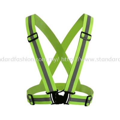 Elastic Vest with Reflective & Buckle - Fluoroscent Green 