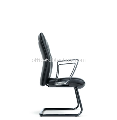 CAMPO DIRECTOR VISITOR LEATHER CHAIR C/W EPOXY BLACK CANTILEVER BASE