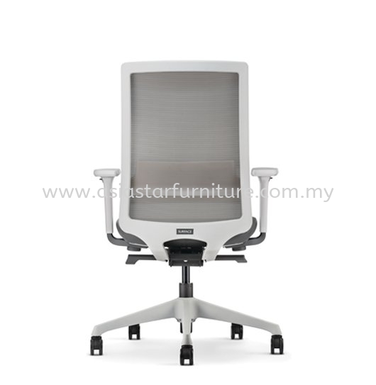 SURFACE 1 LEATHER MEDIUM ERGONOMIC CHAIR | MESH OFFICE CHAIR TAMAN MELAWATI