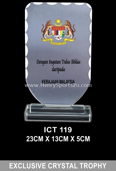 ICT 119 EXCLUSIVE CRYSTAL PLAQUE