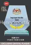 IGM 011 CRYSTAL PLAQUE Crystal Plaque Souvenir Stand / Plaque Award Trophy, Medal & Plaque