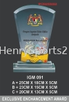 IGM 091 CRYSTAL PLAQUE Crystal Plaque Souvenir Stand / Plaque Award Trophy, Medal & Plaque
