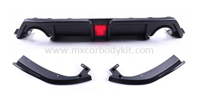 HONDA CIVIC 2016 FC SPORT REAR DIFFUSER 3PCS DESIGN