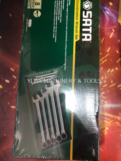 Sata 09907 8 Pc. Metric Combination Wrench Tray Set