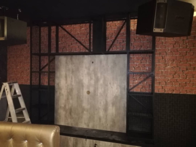 To supply & installation mild steel TV console racking
