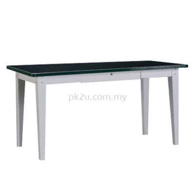 G2-MPD-4-LT-3 - 5' GENERAL PURPOSE TABLE WITH CENTER DRAWER (BLACK LINOLEUM TOP)