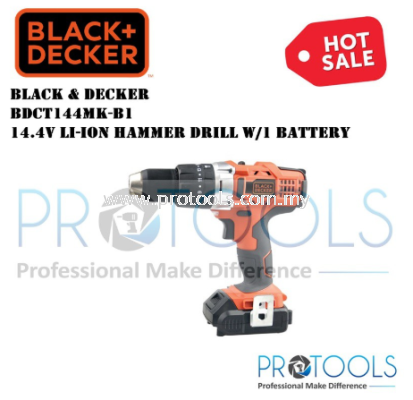 BDCT144MK-B1 BLACK & DECKER 14.4V LI-ION HAMMER DRILL w/1 BATTERY