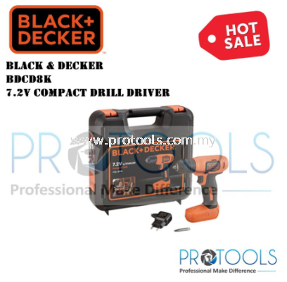 BDCD8K BLACK & DECKER 7.2V COMPACT DRILL DRIVER