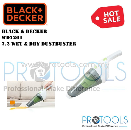 WD7201 BLACK & DECKER 7.2V WET & DRY DUSTBUSTER