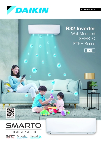 Daikin R32 Inverter Wall Mounted SMARTO FTKH Series Air-Conditioner (Daikin Malaysia)