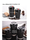 14oz (400ml) Black paper cup Black Hot paper cup Hot Paper Cup