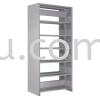 DSLS-6L-SP-A1-Double Sided Library Shelving With Steel End Panel - 12 Shelves Library Shelving / Library Equipment Steel Furniture